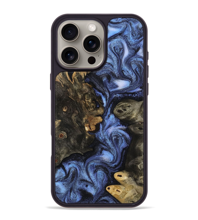 iPhone 16 Pro Max Wood Phone Case - Lindsey (Blue, 815517)