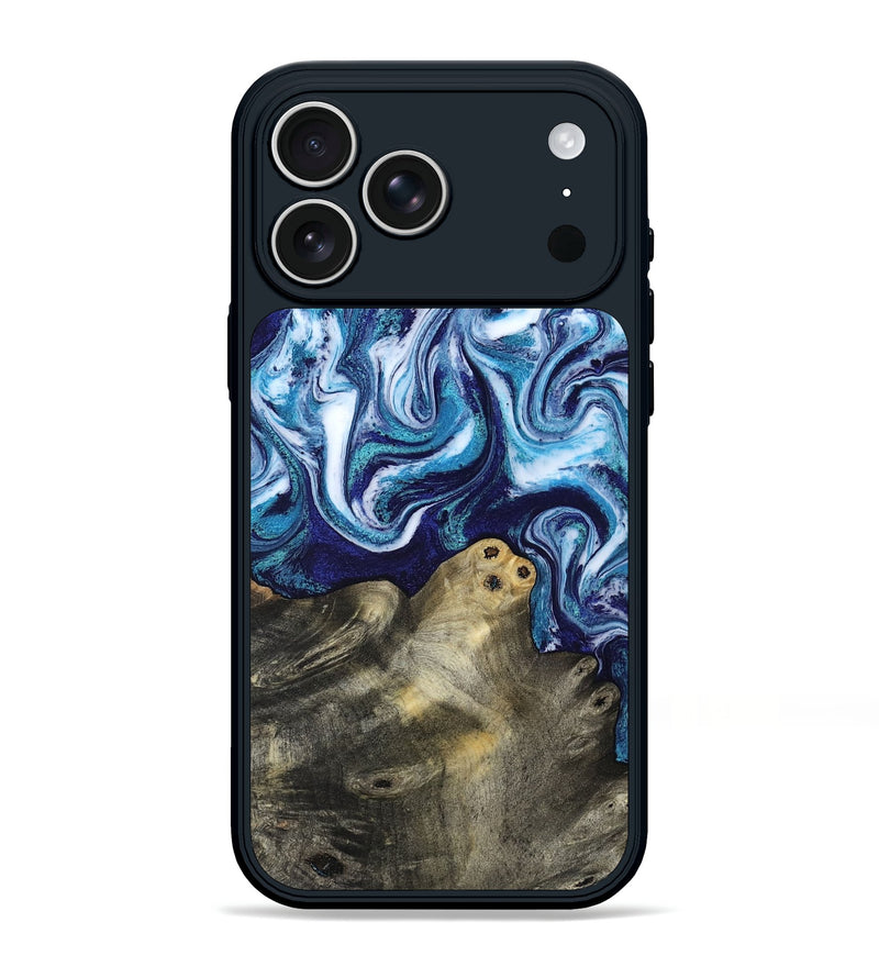 iPhone 17 Pro Max Wood Phone Case - Krish (Blue, 815523)