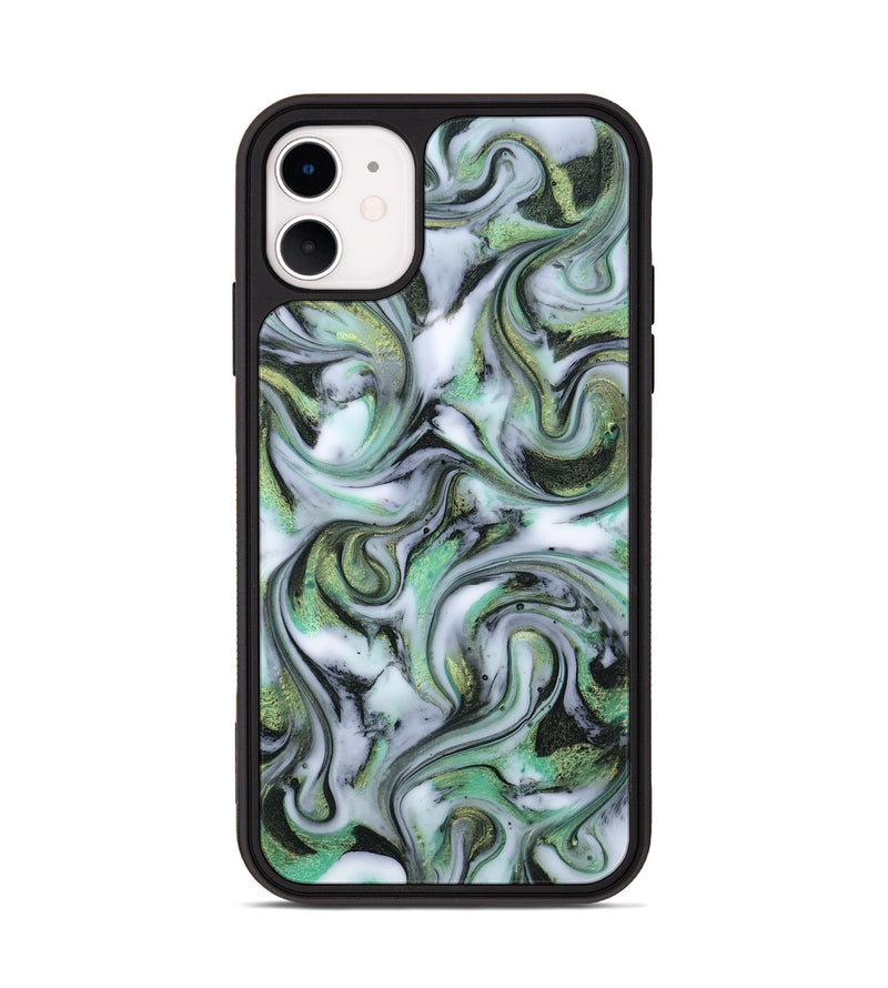 iPhone 11 ResinArt Phone Case - Justine (Green, 815528)