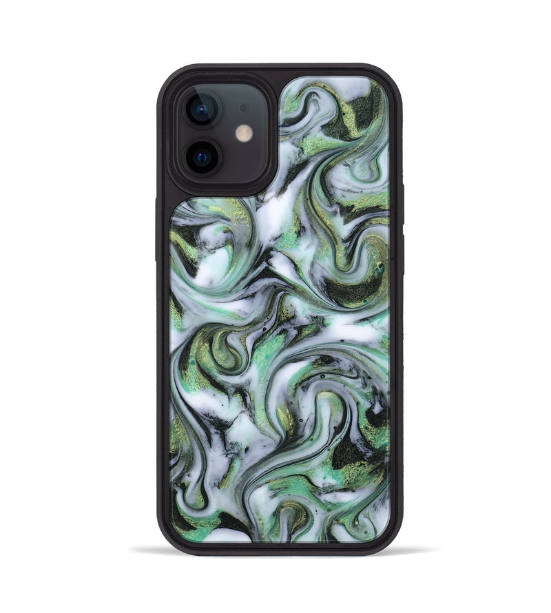 iPhone 12 ResinArt Phone Case - Justine (Green, 815528)
