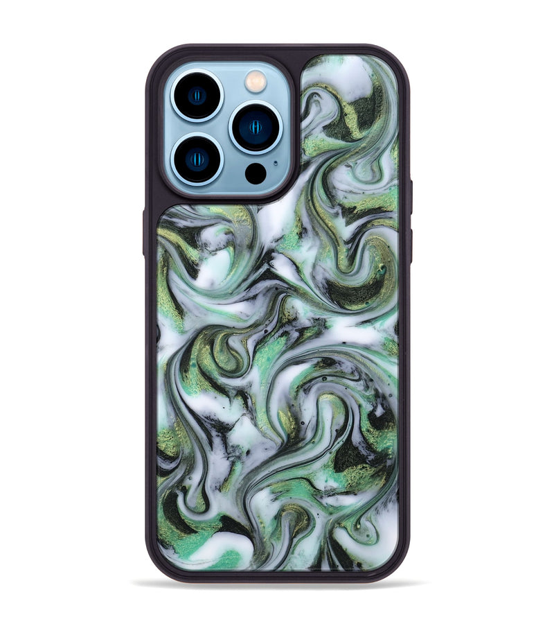 iPhone 14 Pro Max ResinArt Phone Case - Justine (Green, 815528)