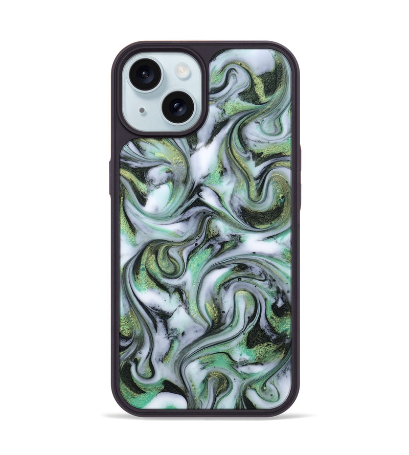 iPhone 15 ResinArt Phone Case - Justine (Green, 815528)