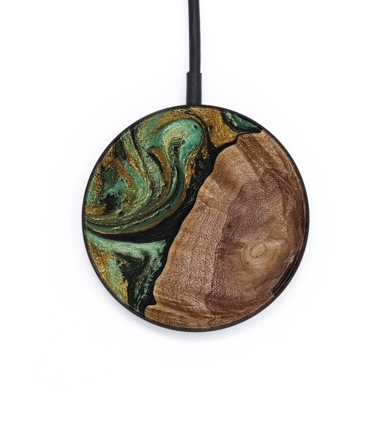 Circle Wood Wireless Charger - Diya (Green, 815529)