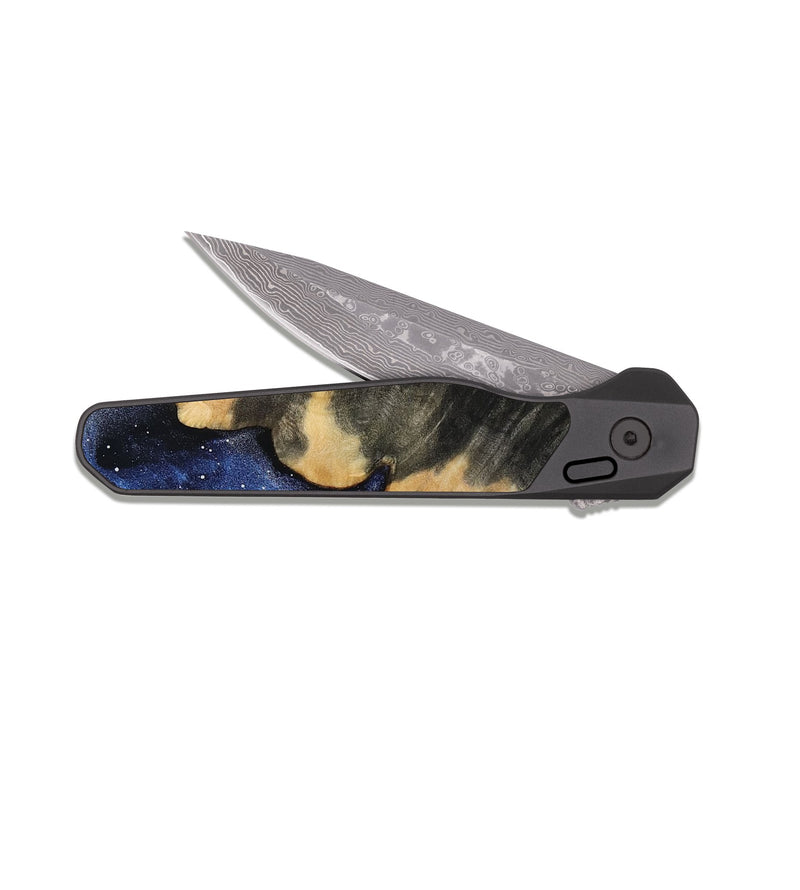 EDC Dark Damascus Wood Pocket Knife - Scotty (Cosmos, 815560)