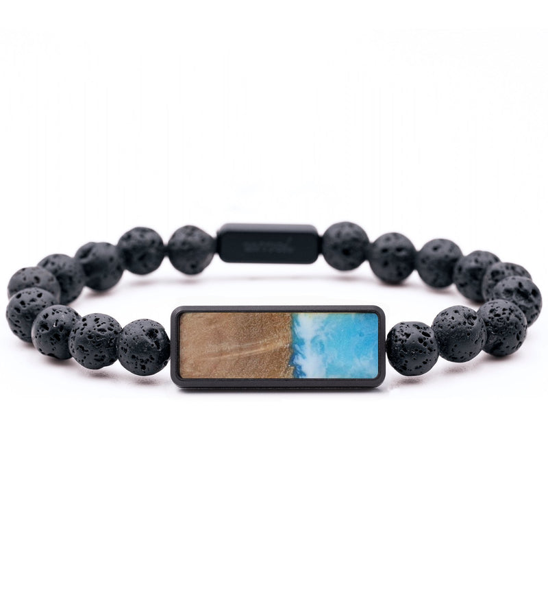 Lava Bead Wood Bracelet - Mathew (Coastal, 815617)