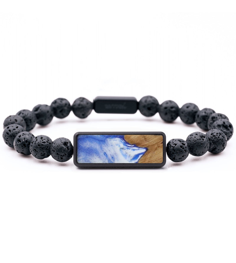 Lava Bead Wood Bracelet - Aiden (Coastal, 815618)