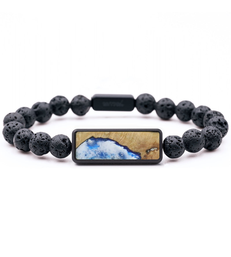 Lava Bead Wood Bracelet - Ross (Coastal, 815621)