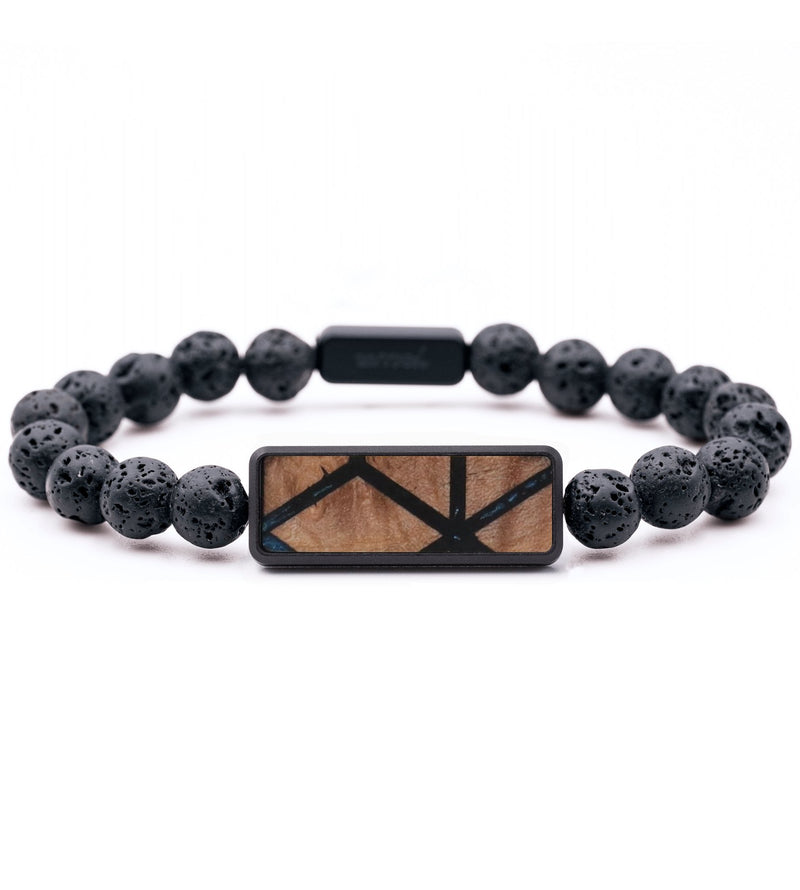 Lava Bead Wood Bracelet - Madalyn (Pattern, 815626)