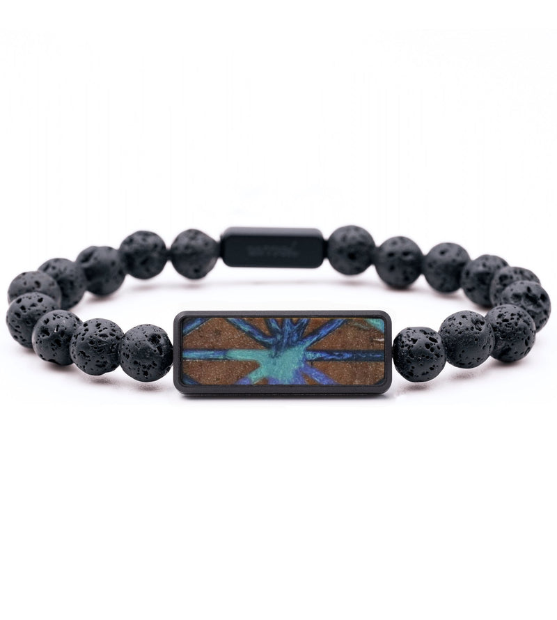 Lava Bead Wood Bracelet - Patricia (Pattern, 815628)