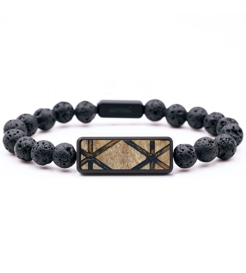 Lava Bead Wood Bracelet - Deandre (Pattern, 815629)