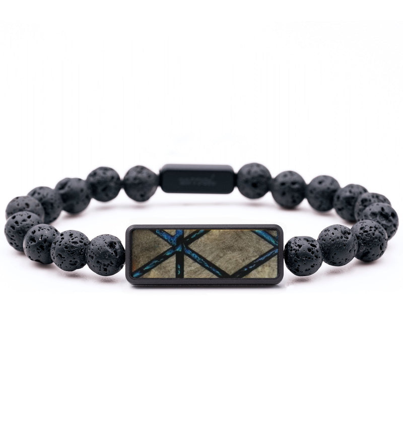 Lava Bead Wood Bracelet - India (Pattern, 815631)