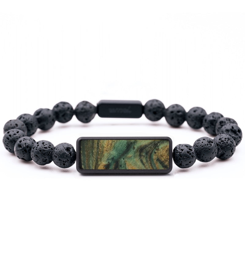 Lava Bead ResinArt Bracelet - Terrance (Green, 815646)