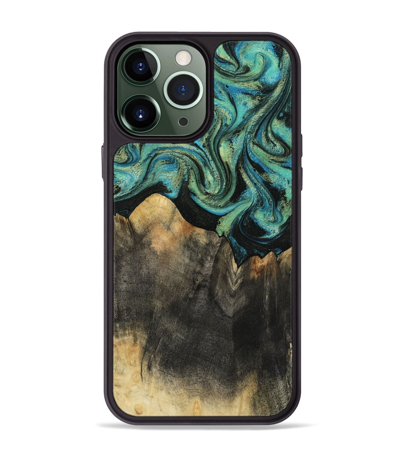 iPhone 13 Pro Max Wood Phone Case - Grace (Green, 815655)
