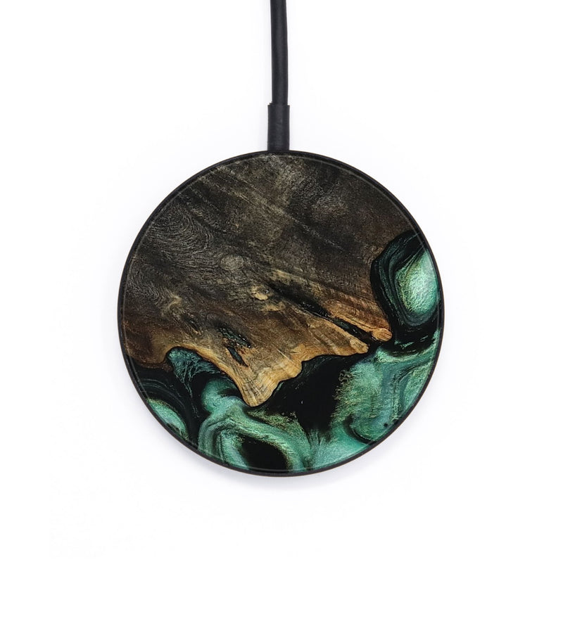 Circle Wood Wireless Charger - Devan (Green, 815657)