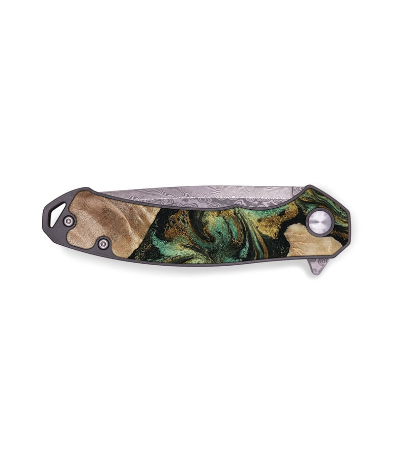 EDC Wood Pocket Knife - Deron (Green, 815658)