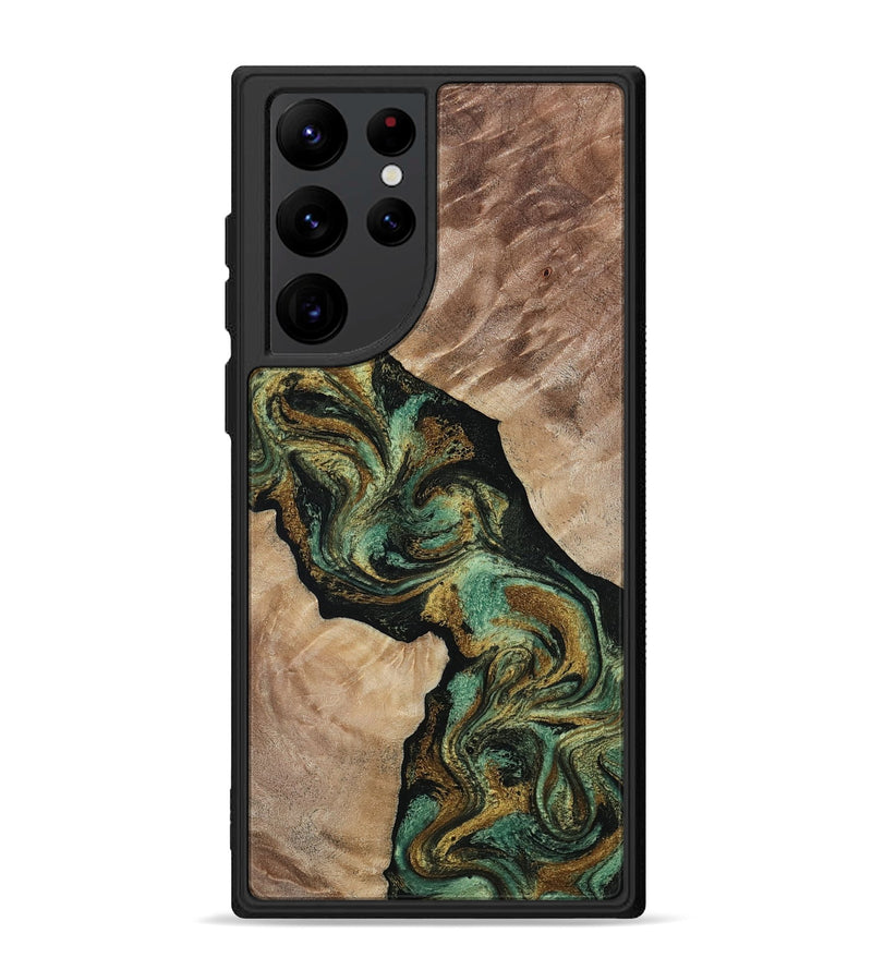 Galaxy S22 Ultra Wood Phone Case - Deron (Green, 815658)