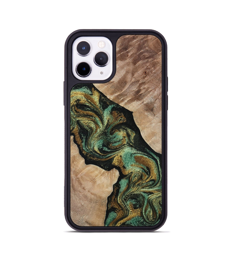 iPhone 11 Pro Wood Phone Case - Deron (Green, 815658)