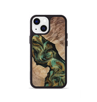 iPhone 13 mini Wood Phone Case - Deron (Green, 815658)