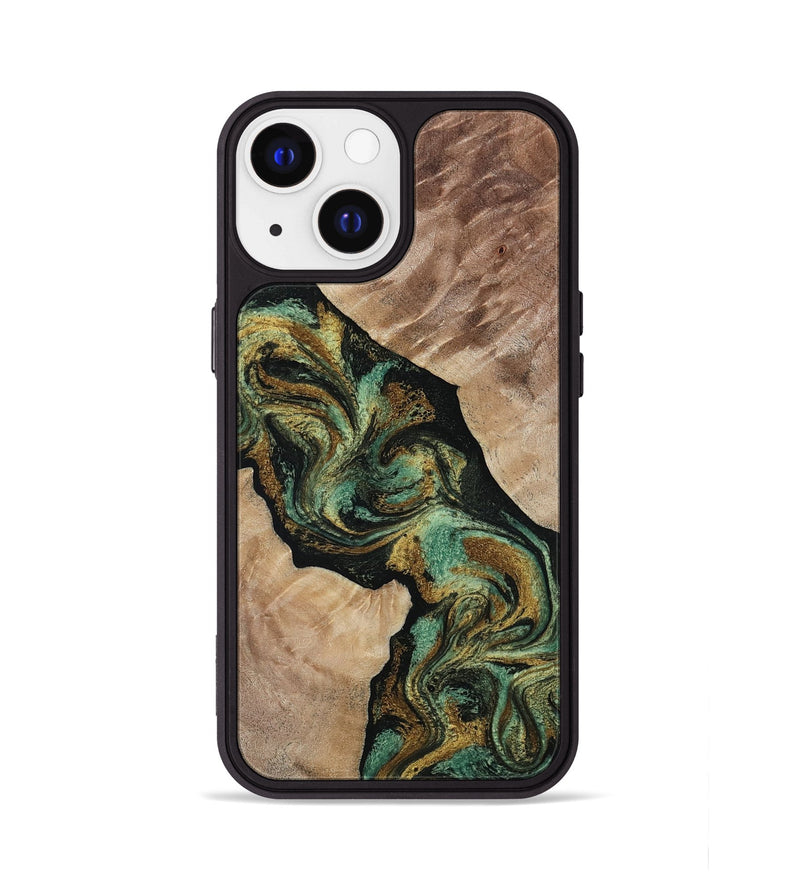 iPhone 13 Wood Phone Case - Deron (Green, 815658)