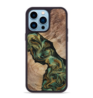 iPhone 14 Pro Max Wood Phone Case - Deron (Green, 815658)