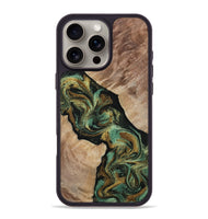 iPhone 16 Pro Max Wood Phone Case - Deron (Green, 815658)