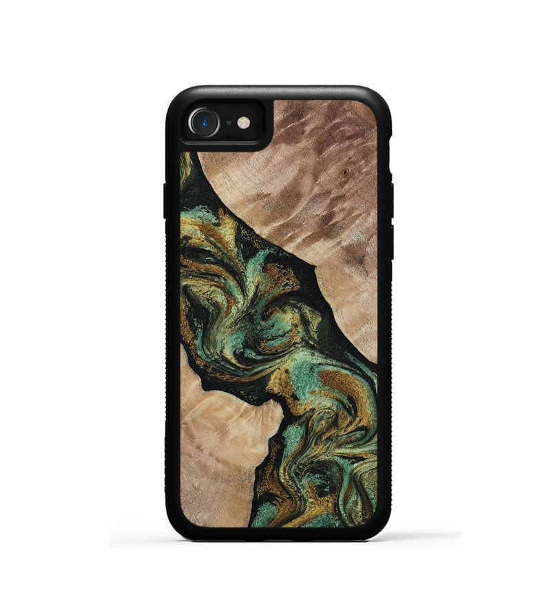 iPhone SE Wood Phone Case - Deron (Green, 815658)