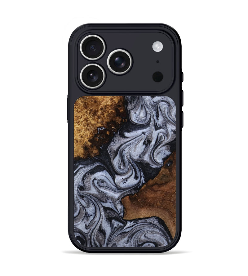 iPhone 17 Pro Wood Phone Case - Ophelia (Black & White, 815671)