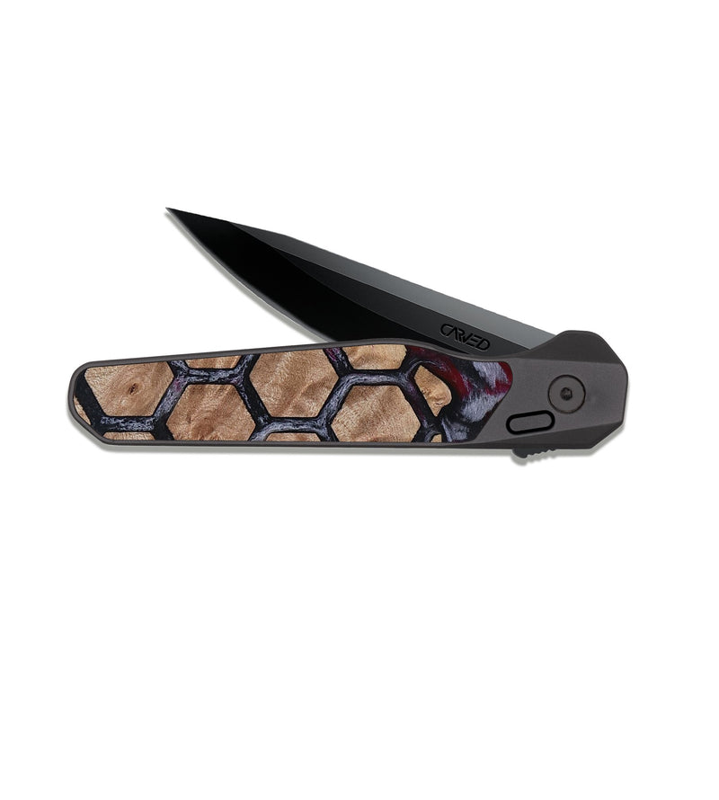 EDC Dark Slate Wood Pocket Knife - Darin (Pattern, 815687)