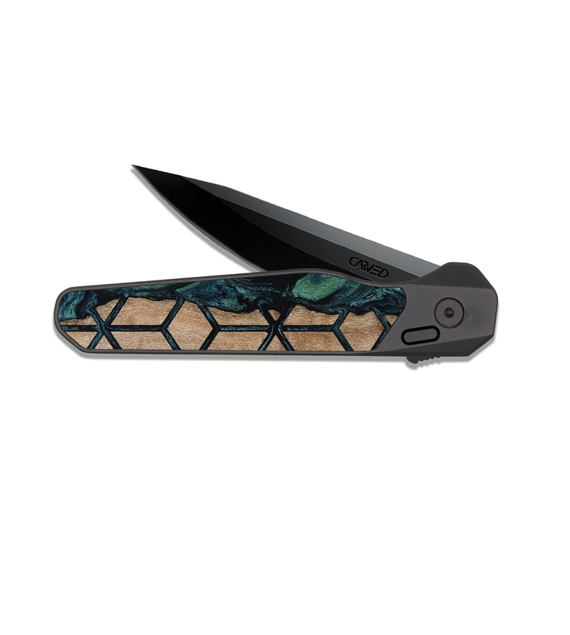 EDC Dark Slate Wood Pocket Knife - Harry (Pattern, 815688)