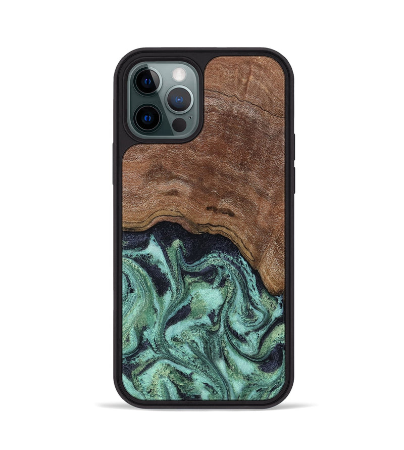iPhone 12 Pro Wood Phone Case - Donovan (Green, 815690)