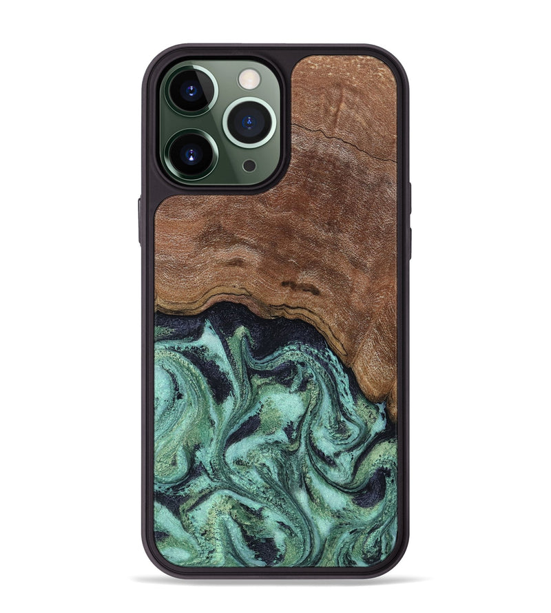 iPhone 13 Pro Max Wood Phone Case - Donovan (Green, 815690)