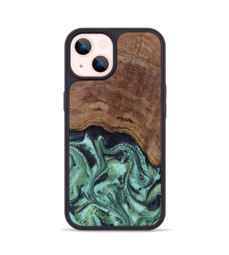 iPhone 14 Wood Phone Case - Donovan (Green, 815690)