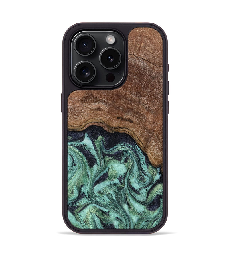 iPhone 15 Pro Wood Phone Case - Donovan (Green, 815690)
