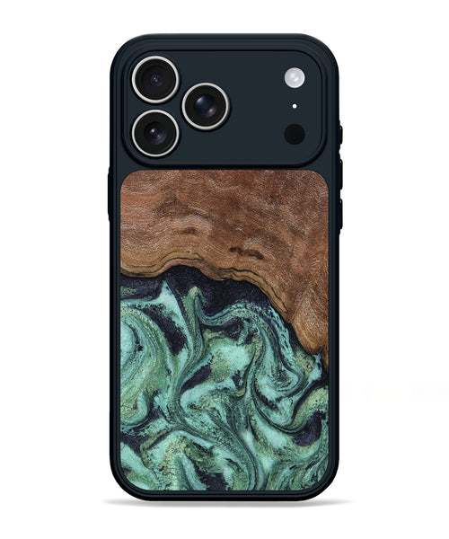 iPhone 17 Pro Max Wood Phone Case - Donovan (Green, 815690)