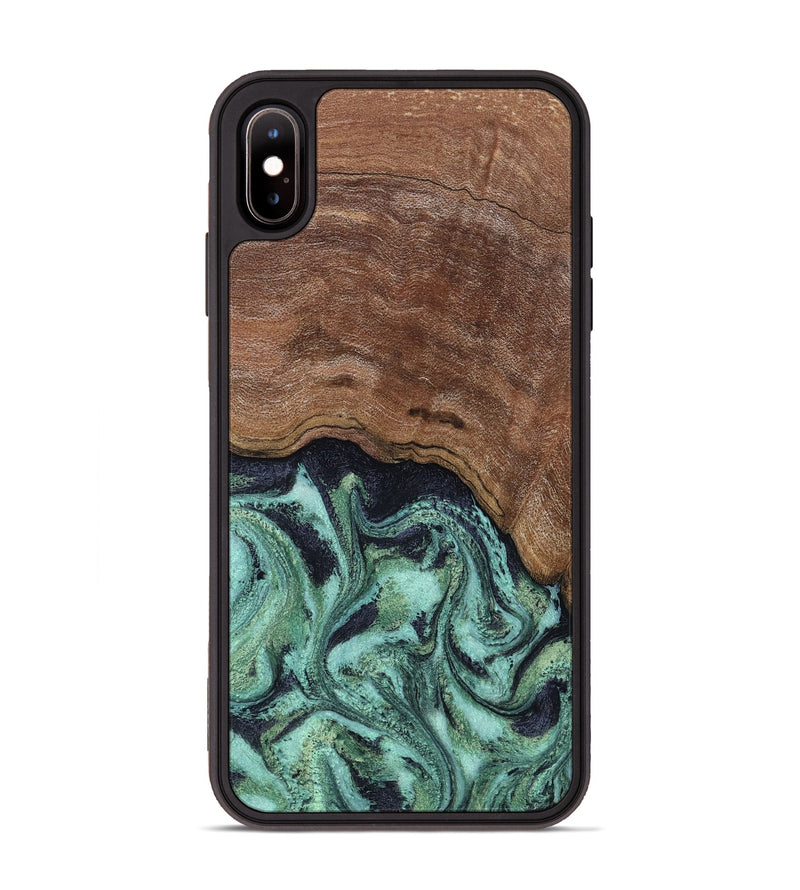 iPhone Xs Max Wood Phone Case - Donovan (Green, 815690)