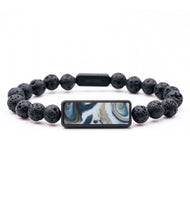 Lava Bead ResinArt Bracelet - Joyce (Teal & Gold, 815773)