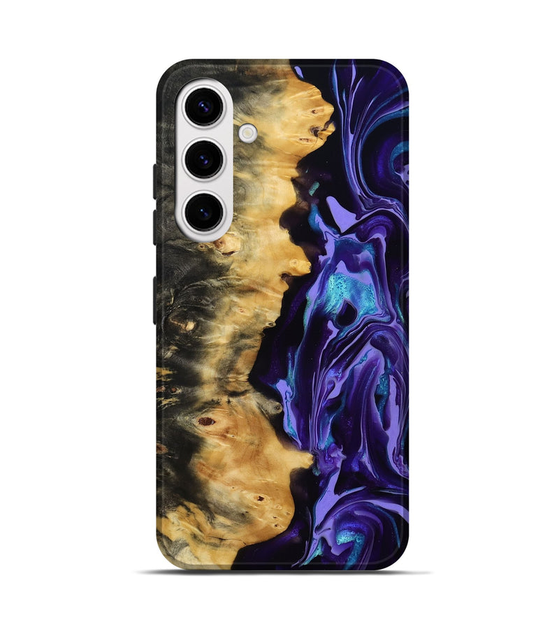 Galaxy S25 Wood Live Edge Phone Case - Tatum (Purple, 815788)