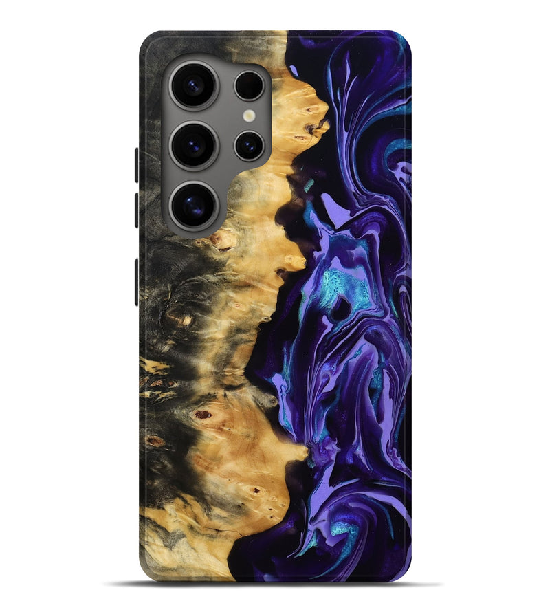 Galaxy S25 Ultra Wood Live Edge Phone Case - Tatum (Purple, 815788)