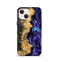 iPhone 13 mini Wood Live Edge Phone Case - Tatum (Purple, 815788)