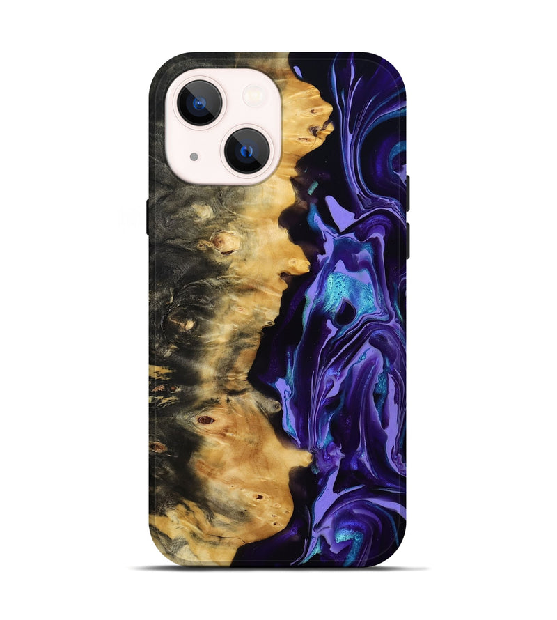 iPhone 14 Wood Live Edge Phone Case - Tatum (Purple, 815788)