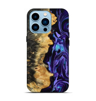 iPhone 14 Pro Wood Live Edge Phone Case - Tatum (Purple, 815788)