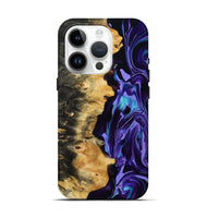 iPhone 15 Pro Wood Live Edge Phone Case - Tatum (Purple, 815788)