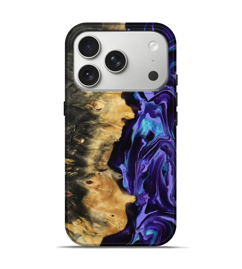 iPhone 17 Pro Wood Live Edge Phone Case - Tatum (Purple, 815788)