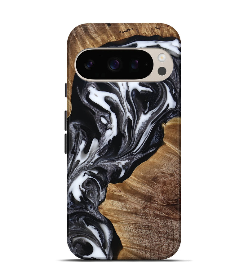 Pixel 10 Wood Live Edge Phone Case - Denisha (Black & White, 815791)