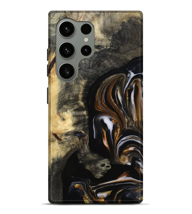 Galaxy S24 Ultra Wood Live Edge Phone Case - Hyman (Black & White, 815797)