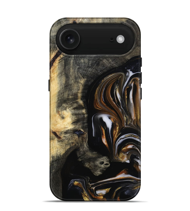 iPhone 17 Air Wood Live Edge Phone Case - Hyman (Black & White, 815797)
