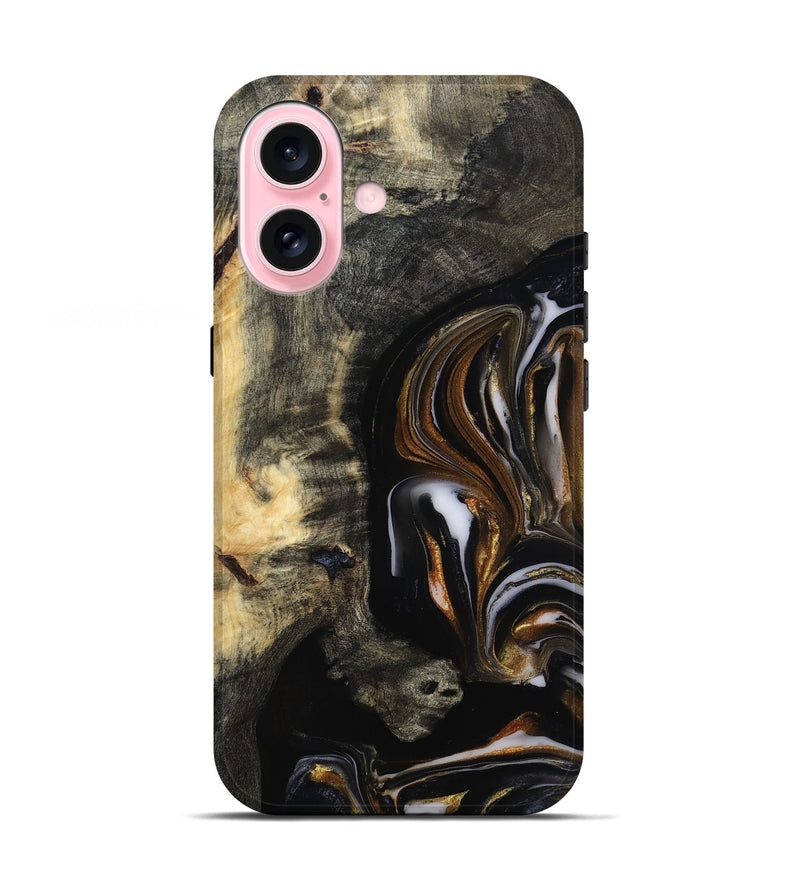 iPhone 17 Wood Live Edge Phone Case - Hyman (Black & White, 815797)