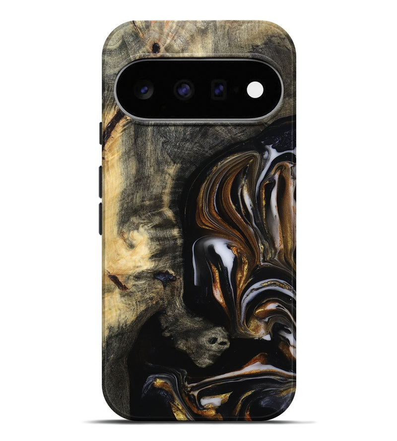 Pixel 11 Pro XL Wood Live Edge Phone Case - Hyman (Black & White, 815797)