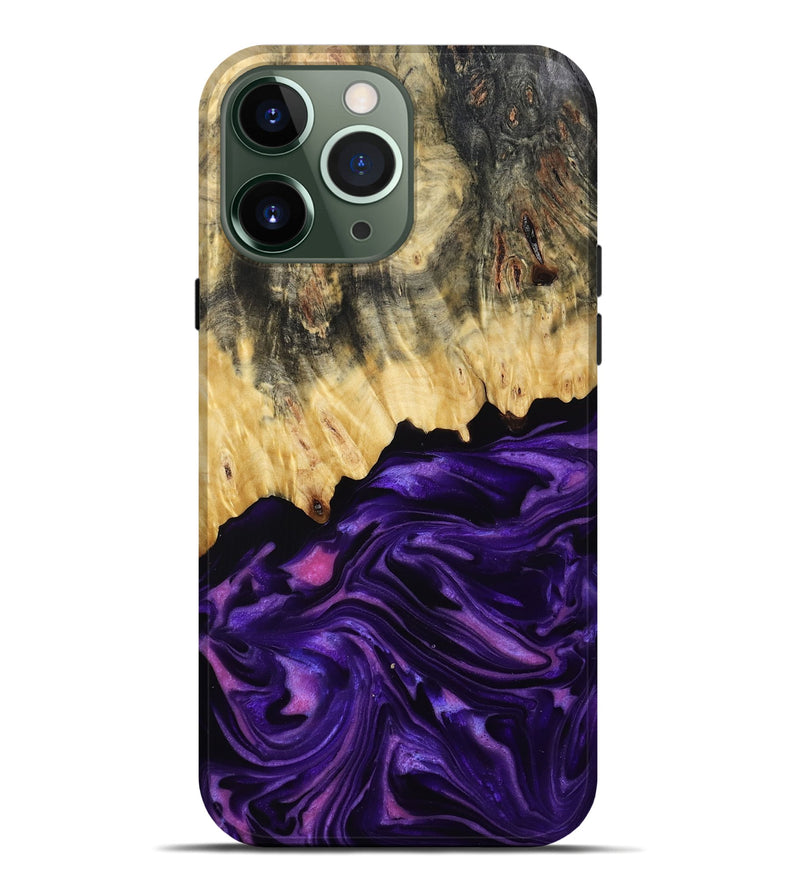 iPhone 13 Pro Max Wood Live Edge Phone Case - Baby (Purple, 815798)