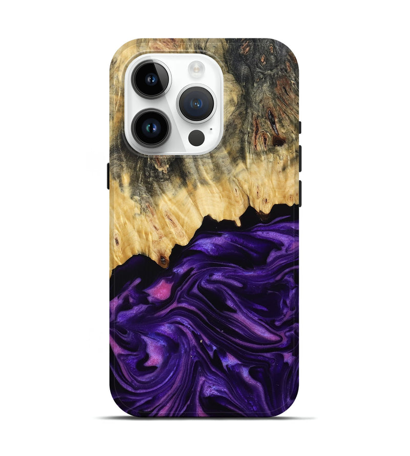 iPhone 15 Pro Wood Live Edge Phone Case - Baby (Purple, 815798)